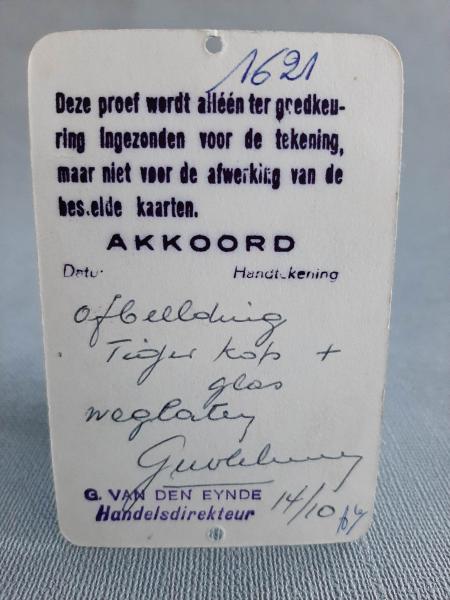 Speelkaart De Blieck Tiger Bier 3 - Foto 1