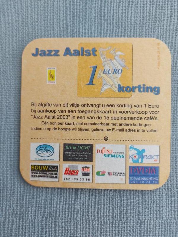 Bierviltje Jazz Aalst recto verso - Foto 1