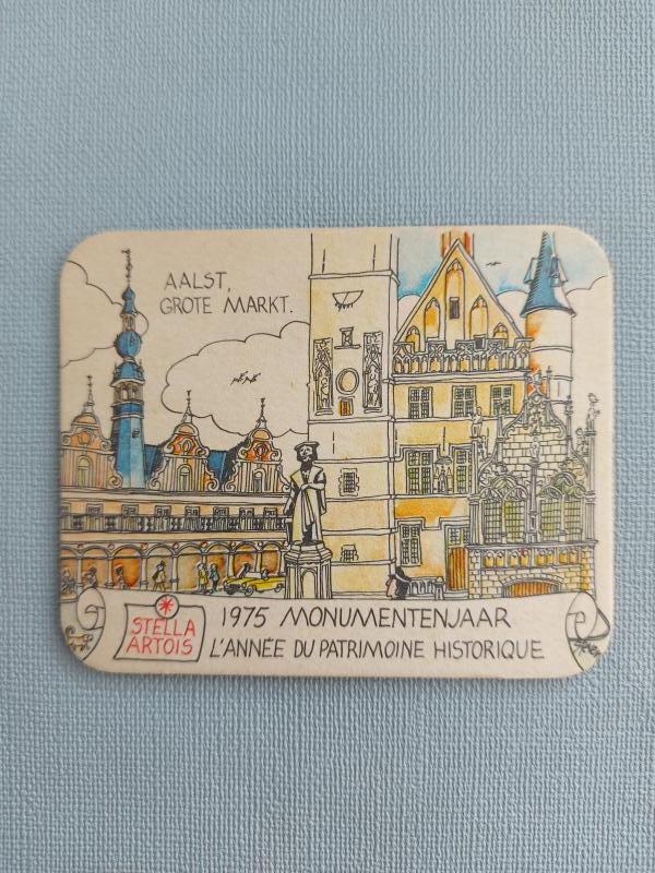 Bierviltje Stella Artois Monumentenjaar Aalst - Foto 1