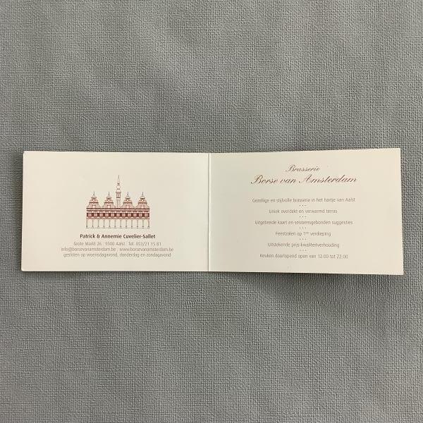 Visitekaartje Brasserie Borse van Amsterdam - Foto 2
