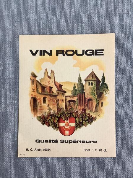 Wijnetiket Vin Rouge 't Slot - Foto 1