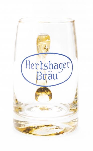 Glazen bierpot Hertshager Bräu - Foto 1