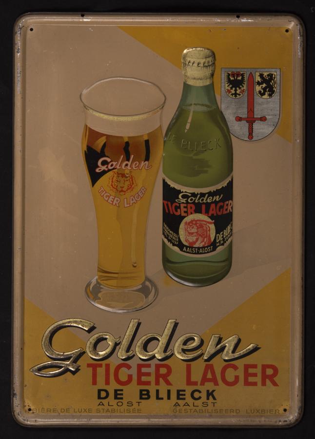 Blikken bord Golden Tiger Lager - Foto 1