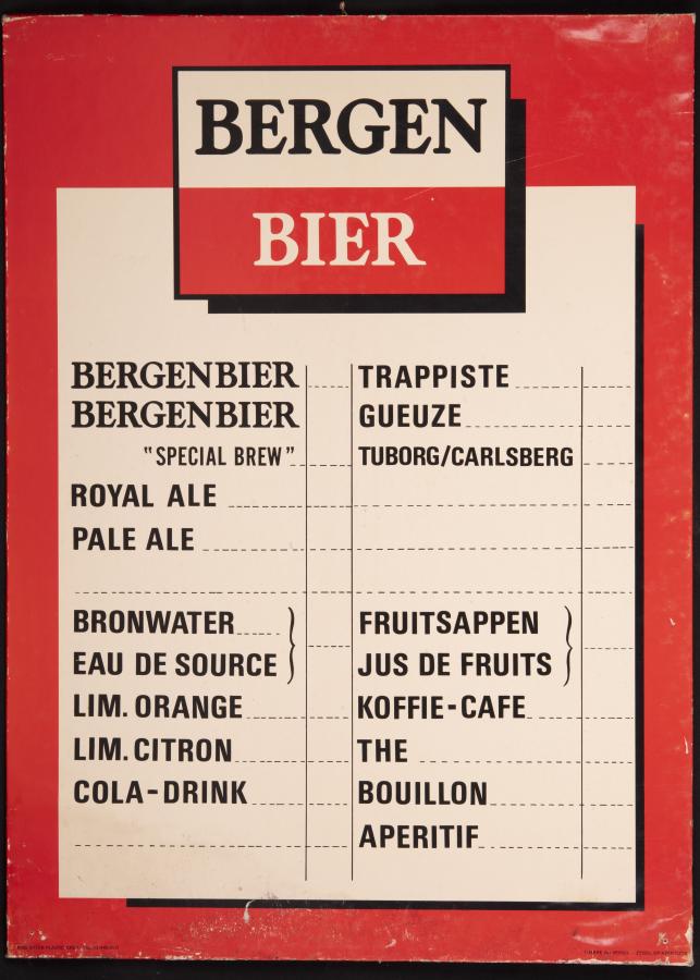 Kartonnen bord Bergenbier   - Foto 1