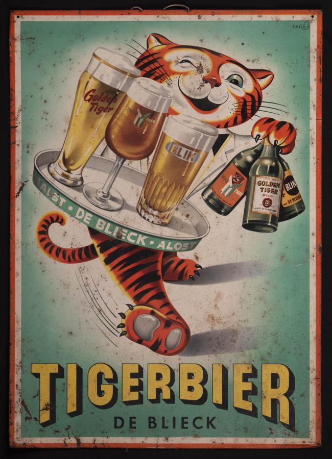 Blikken bord Tigerbier - Foto 1
